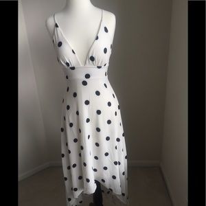 White/Black Polka Dot Dress